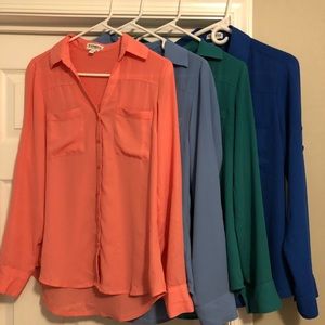 Four Portofino Express size Small Blouses